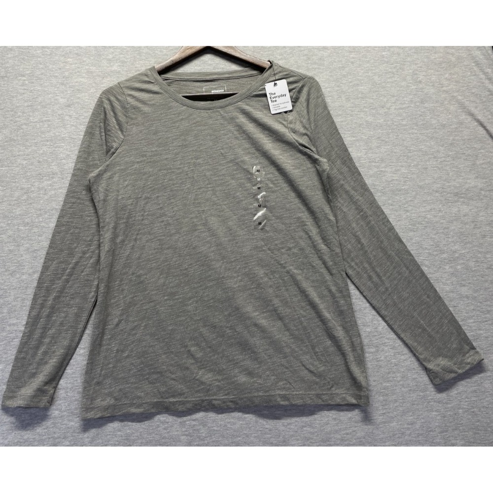 Sonoma Goods For Life The Everyday Shirt Womens Medium Heather Gray Round Neck